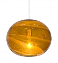Besa Lighting 1JT-GENOAM-SN - Besa, Geno Cord Pendant, Vapor Amber, Satin Nickel Finish, 1x60W Medium Base