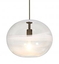 Besa Lighting 1JT-GENOCL-BR - Besa, Geno Cord Pendant, Vapor Clear, Bronze Finish, 1x60W Medium Base