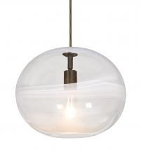 Besa Lighting 1JT-GENOCL-EDIL-BR - Besa, Geno Cord Pendant, Vapor Clear, Bronze Finish, 1x8W LED Filament
