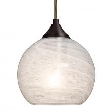 Besa Lighting 1JT-JILLYCL-BR-L - Besa, Jilly Cord Pendant, Vapor Clear, Bronze Finish, 1x60W Medium Base, 15Ft. Cord