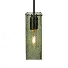 Besa Lighting 1JT-JUNI10MS-BK - Besa, Juni 10 Cord Pendant, Moss Bubble, Black, 1x60W Medium Base
