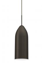 Besa Lighting 1JT-LINDWH-LED-BR - Besa, Lindy Cord Pendant, White, Satin Nickel Finish, 1x9W LED,