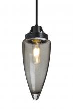 Besa Lighting 1JT-SULUSM-EDIL-BK - Besa, Sulu Cord Pendant, Smoke Bubble, Black Finish, 1x8W LED Filament