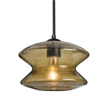 Besa Lighting 1JT-ZENLT-BK - Besa, Zen Cord Pendant, Latte Bubble, Black Finish, 1x60W Medium Base