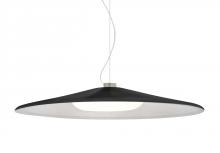 Besa Lighting 1KX-SWANBK-LED-SN - Besa Swan Cable Pendant, Black/Opal, Satin Nickel Finish, 1x23W LED