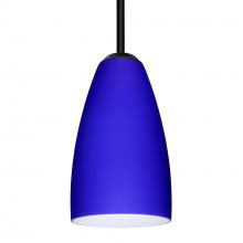 Besa Lighting 1TT-1511CM-BK - Besa Stem Riva 9 Pendant Black Cobalt Blue Matte 1x75W Medium Base