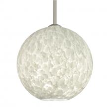 Besa Lighting 1TT-COCO1219-SN-L - Besa Coco 12 Stem Pendant, Carrera, Satin Nickel Finish, 1x60W Medium Base, 15Ft. Cord