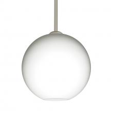 Besa Lighting 1TT-COCO807-SN-L - Besa Coco 8 Stem Pendant, Opal Matte, Satin Nickel Finish, 1x60W Medium Base, 15Ft. Cord
