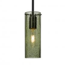Besa Lighting 1TT-JUNI10MS-BK - Besa, Juni 10 Stem Pendant, Moss Bubble, Black, 1x60W Medium Base