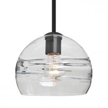 Besa Lighting 1TT-SPIR8CL-BK - Besa Spirit 8 Pendant, Clear, Black Finish, 1x60W Medium Base