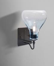 Besa Lighting 1WG-MELOBL-EDIL-BK - Besa Melo Wall, Blue/Bubble, Black Finish, 1x7W LED Filament