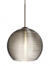 Besa Lighting 1XC-461502-BR-L - Besa Pendant Kristall 6 Bronze Smoke 1xMAX GY6.35 Base, 15Ft. Cord