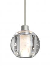Besa Lighting 1XC-BOCA5BB-SN-L - Besa, Boca 5 Cord Pendant, Clear Bubble, Satin Nickel Finish, 1xMAX GY6.35 Base, 15Ft. Cord