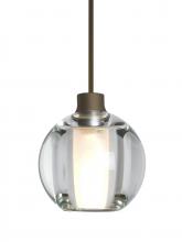 Besa Lighting 1XC-BOCA5CL-BR-L - Besa, Boca 5 Cord Pendant, Clear, Bronze Finish, 1xMAX GY6.35 Base, 15Ft. Cord