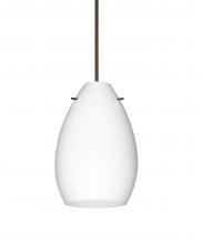 Besa Lighting 1XT-171307-BR - Besa Pendant Pera 6 Bronze Opal Matte 1x50W MAX GY6.35 Base