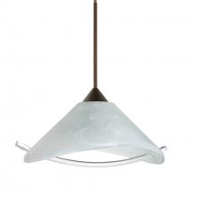 Besa Lighting 1XT-181304-BR - Besa Pendant Hoppi Bronze Marble/Clear 1x50W MAX GY6.35 Base