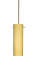 Besa Lighting 1TT-4930VM-MED-SN - Besa Stem Copa Pendant Satin Nickel Vanilla Matte 1x40W B10 Medium Base