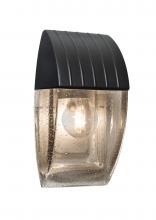 Besa Lighting AQUACP-CL-EDIL-BK - Besa, Aqua Series Wall Sconce, Black/Clear Bubble, 1x8W LED Filament