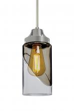 Besa Lighting J-BLINKSM-EDIL-SN - Besa, Blink Cord Pendant For Multiport Canopy, Trans. Smoke/Clear, Satin Nickel Finish