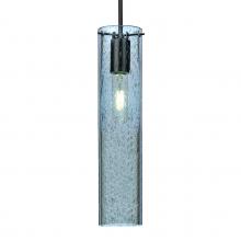 Besa Lighting J-JUNI16BL-BK - Besa, Juni 16 Pendant For Multiport Canopy, Blue Bubble, Black, 1x60W Medium Base