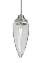 Besa Lighting J-SULUCL-SN - Besa, Sulu Cord Pendant For Multiport Canopy, Clear Bubble, Satin Nickel Finish, 1x60W Medium Base