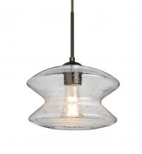 Besa Lighting J-ZENCL-EDIL-BR - Besa, Zen Cord Pendant For Multiport Canopy, Clear Bubble, Bronze Finish, 1x8W LED Filament