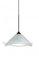 Besa Lighting RXP-181304-BR - Besa Pendant Hoppi Bronze Marble/Clear 1x50W MAX GY6.35 Base