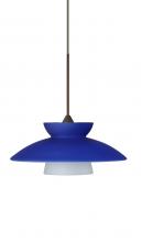 Besa Lighting RXP-271823-BR - Besa Pendant Trilo 7 Bronze Blue Matte 1x50W MAX GY6.35 Base