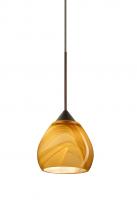 Besa Lighting X-5605HN-BR - Besa Pendant For Multiport Canopy Tay Tay Bronze Honey 1x50W MAX GY6.35 Base