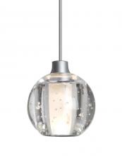 Besa Lighting XP-BOCA5BB-SN - Besa, Boca 5 Cord Pendant, Clear Bubble, Satin Nickel Finish, 1x35W MAX GY6.35 Base