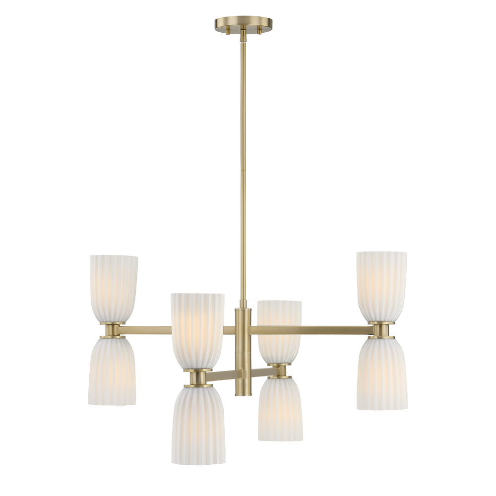 Baldwin 8-Light Chandelier in Noble Brass