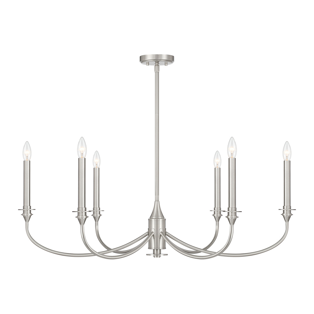 Coventry 6-Light Chandelier in Satin Nickel