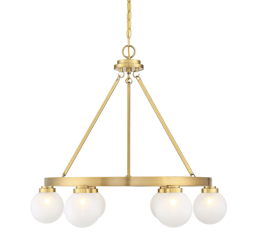Avery 6-Light Chandelier in Warm Brass
