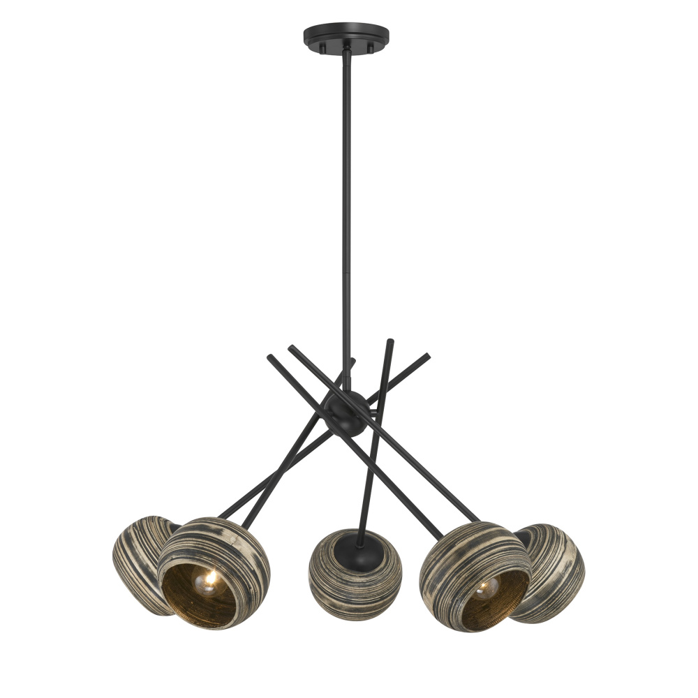 Jasper 5-Light Chandelier in Matte Black