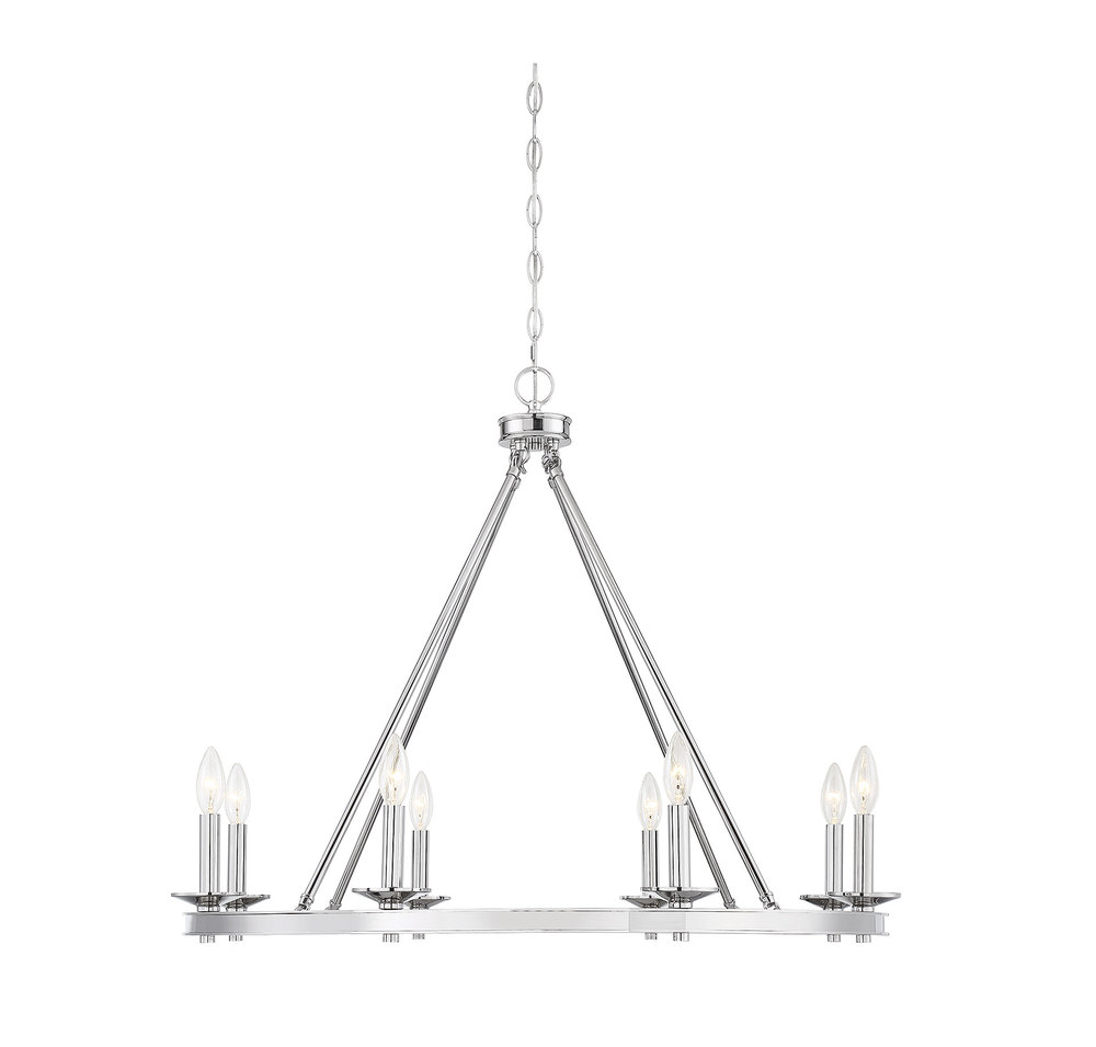 Middleton 8-light Chandelier In Polished Nickel
