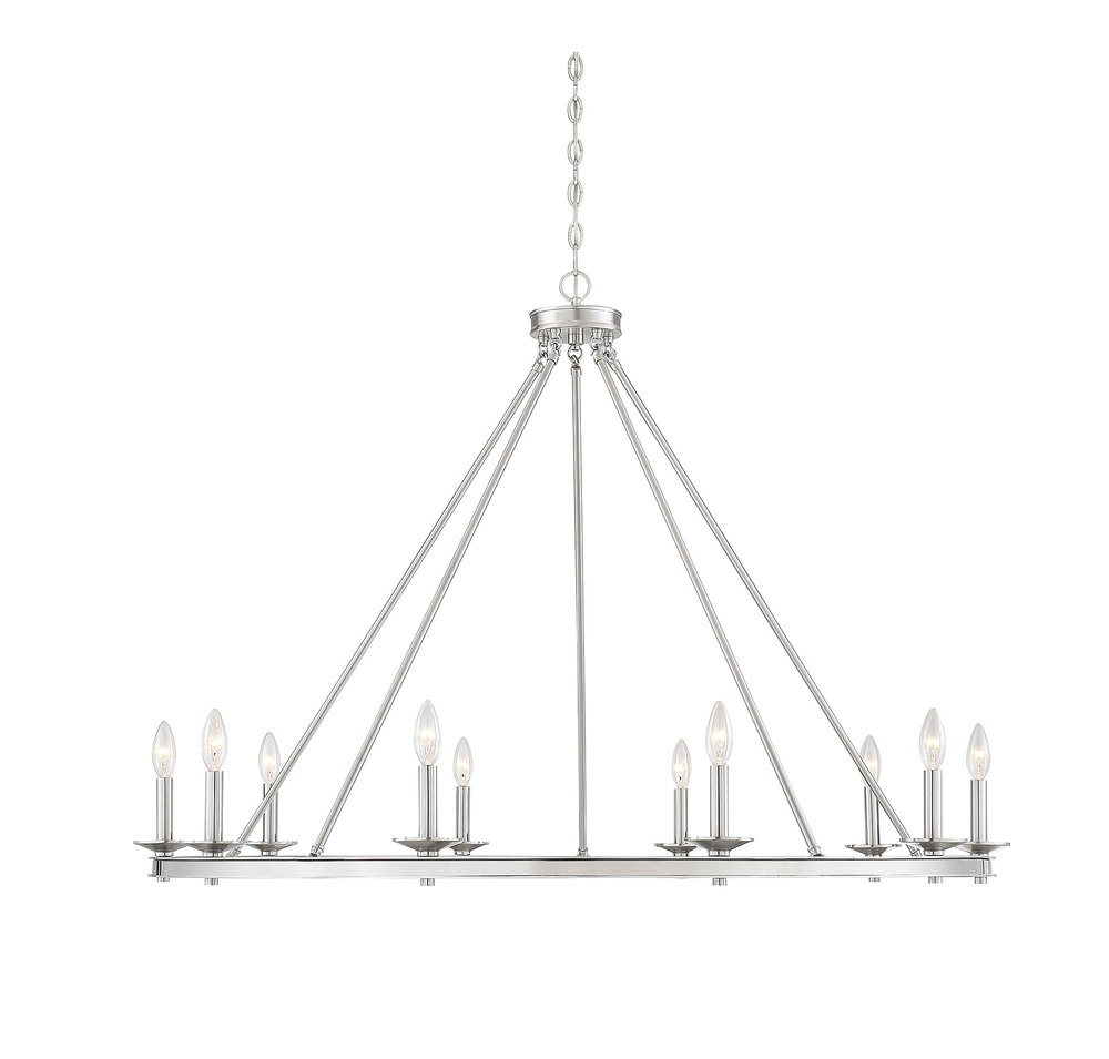 Middleton 10-Light Chandelier in Satin Nickel