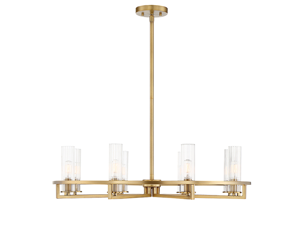 Bolton 8-Light Chandelier in Warm Brass