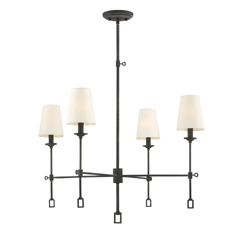 Lorainne 4-light Chandelier In Oxidized Black