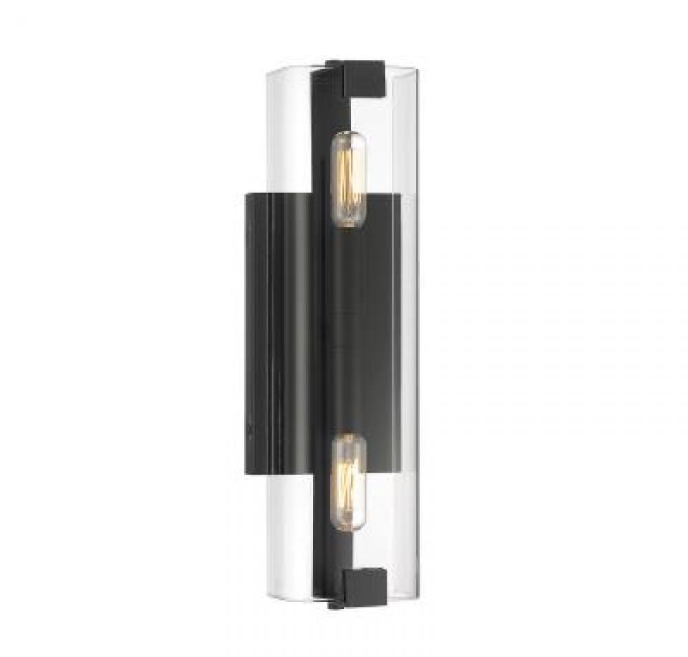 Winfield 2-Light Wall Sconce in Matte Black
