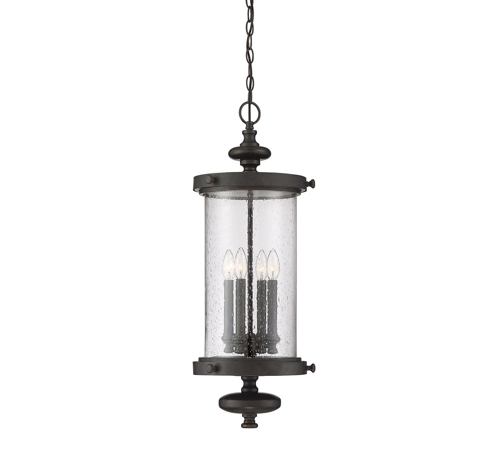 Palmer 4-Light Outdoor Hanging Lantern in Walnut Patina
