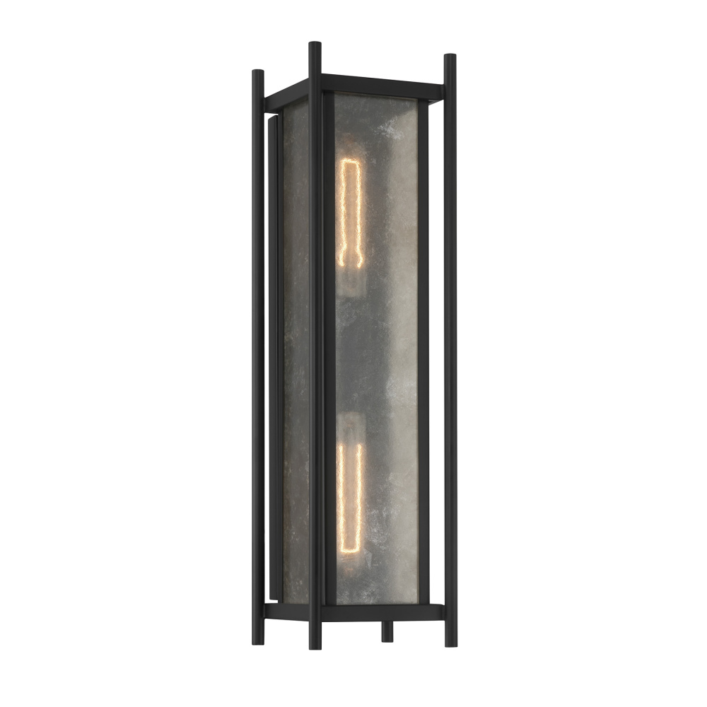 Jacobs 2-Light Outdoor Wall Lantern in Matte Black