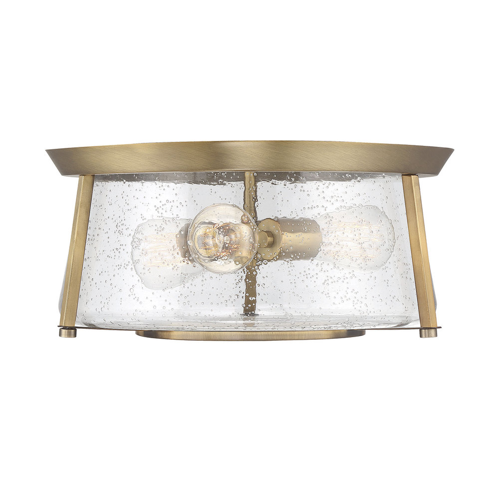 Dash 3-light Ceiling Light In Warm Brass