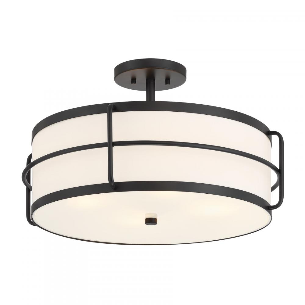 Chauncey 4-Light Ceiling Light in Matte Black