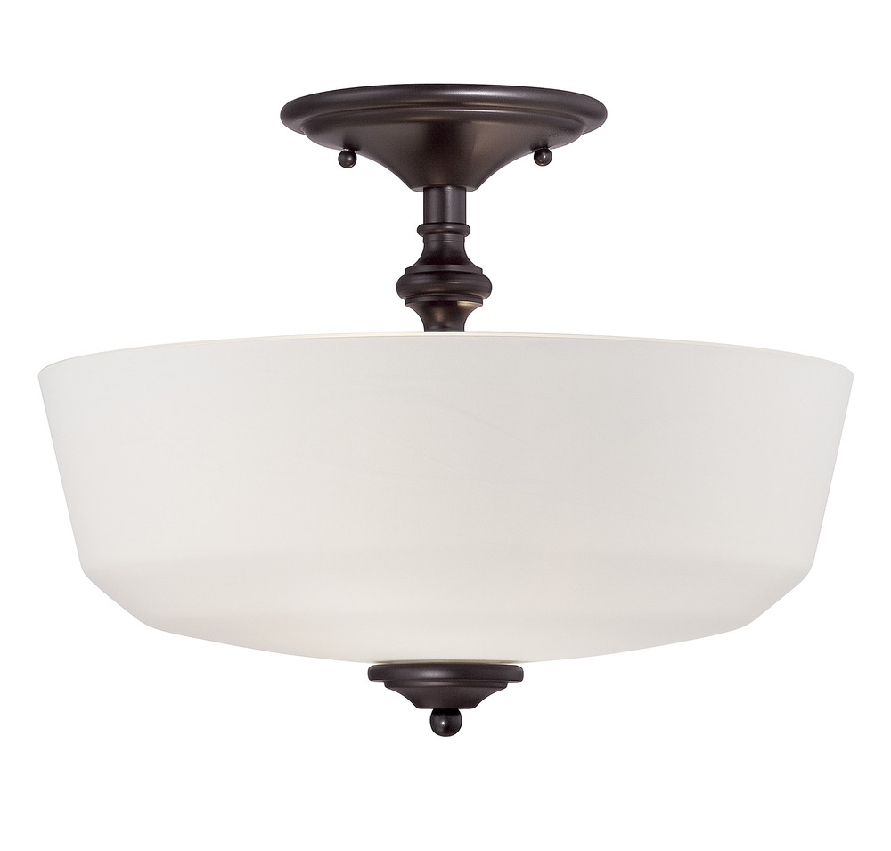 Melrose 2-Light Ceiling Light in English Bronze