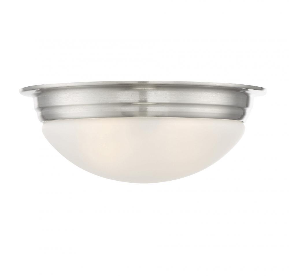 2-Light Ceiling Light in Satin Nickel