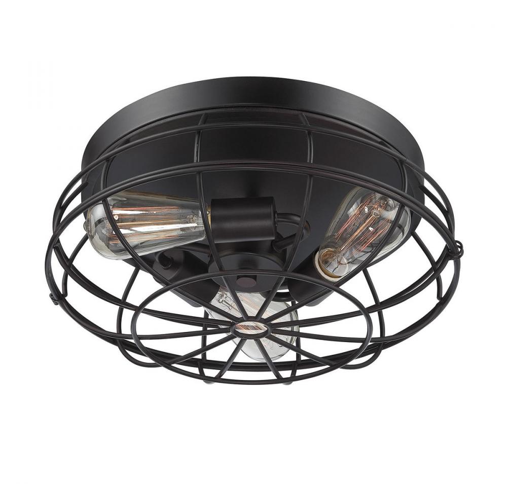 Scout 3-Light Ceiling Light in English Bronze