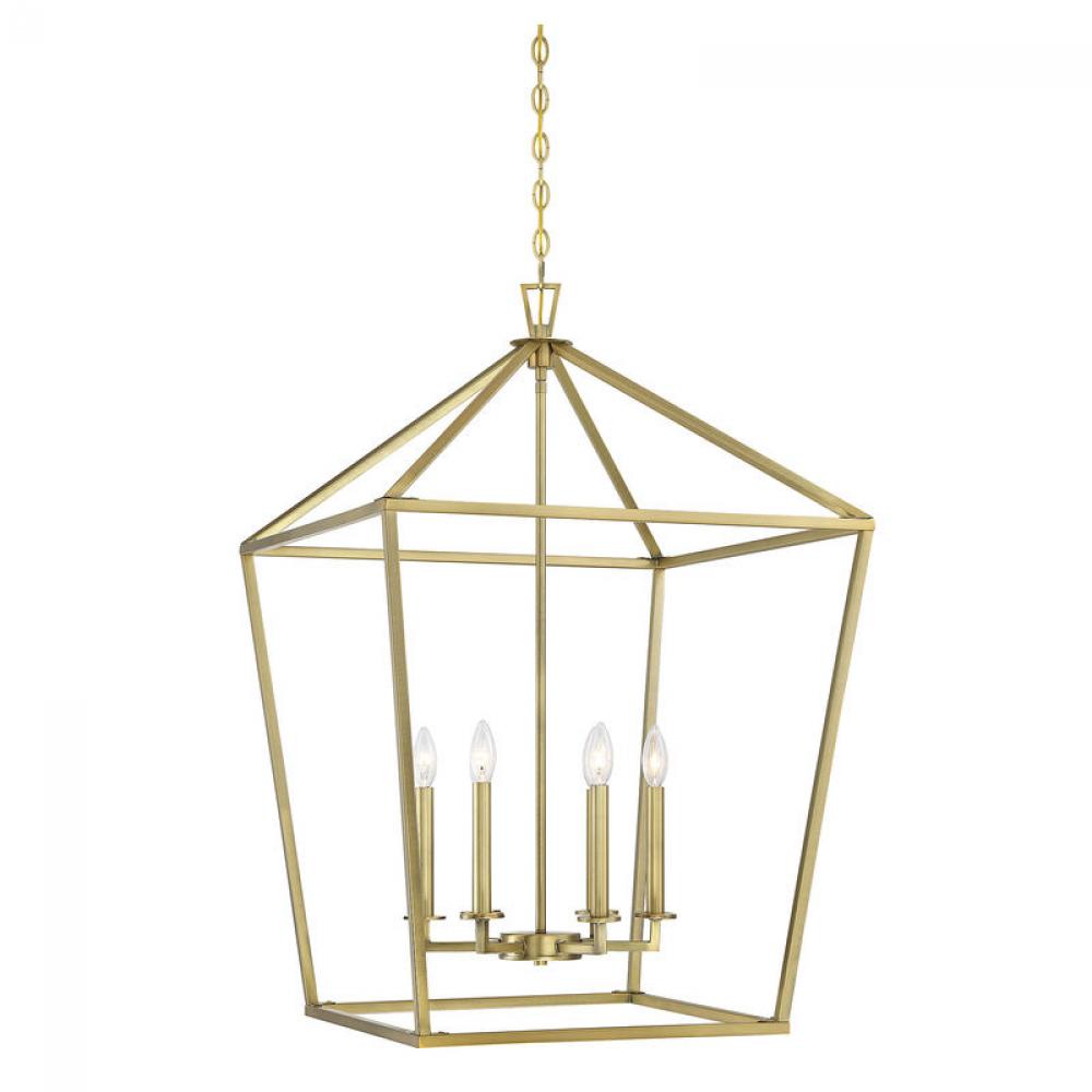 Townsend 6-Light Pendant in Warm Brass