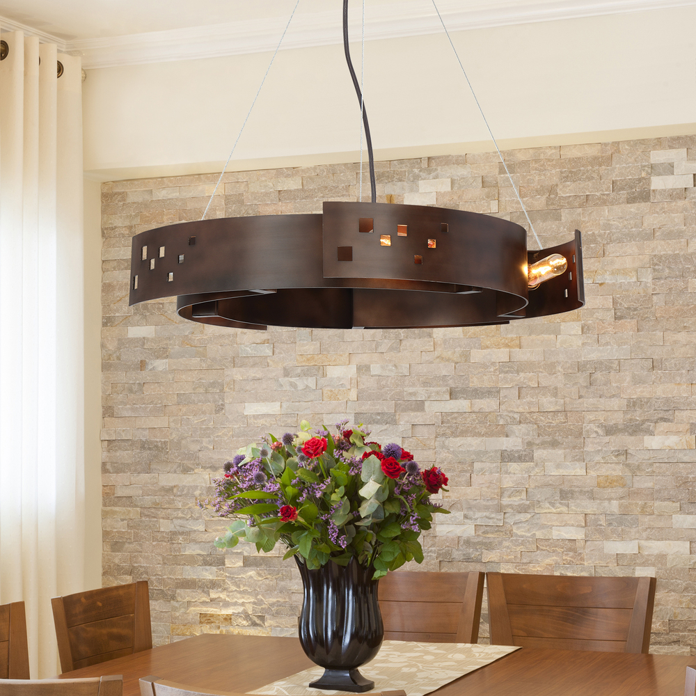 Odessa 5-Light Pendant in Bronze Ore