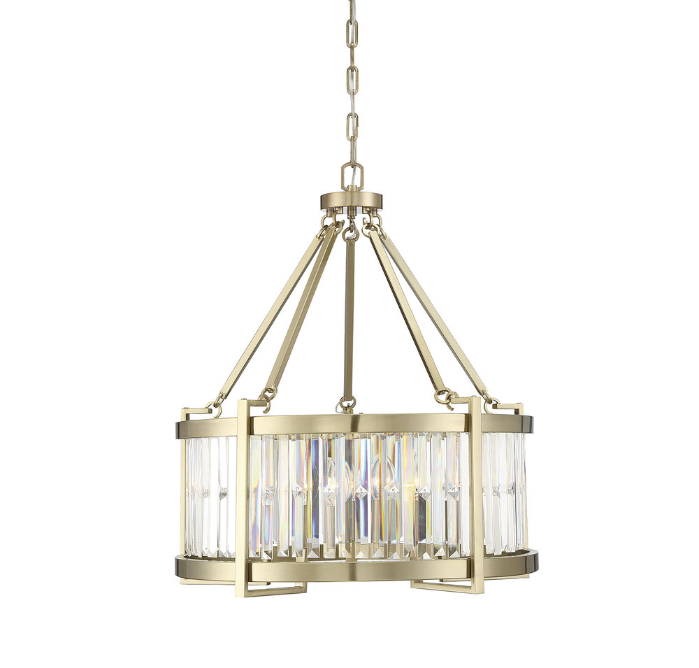 Cologne 5-Light Pendant in Noble Brass