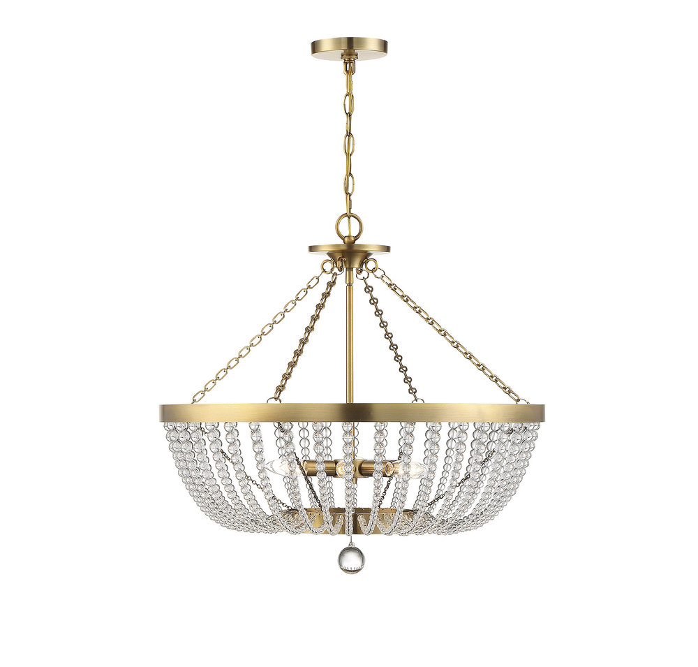 Bergamo 6-Light Pendant in Warm Brass